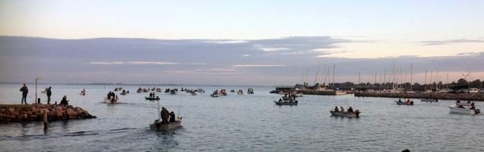Brakvandscup - både sejler lystfiskere ud til fiskepladserne