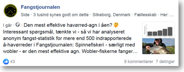 Fangstjournalen er på Facebook