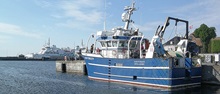 Forskningsskibet Havfisken er et af de skibe, der indsamler data om fiskebestandene i de indre danske farvande. Foto: Mikael van Deurs