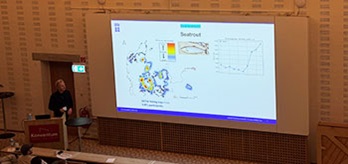 Christian Skov holder oplæg på det 23. Danske Havforskermøde