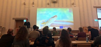 Sune Riis Sørensen holder oplæg på det 23. Danske Havforskermøde