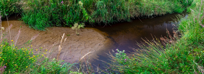 Sandfang i vandløb - her kan sandet opsamles så store vandløbsstrækninger ikke skal opgraves 