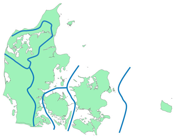 Kort over Danmark